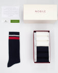 Harvard - Box mit 6 gestreiften Sportsocken aus Biobaumwolle