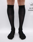 Box of 6 Chiffon Filoscozia® Lightweight knee high socks - All Black