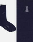 Daily Office Box of 6 crew socks- 3x solid color & 3x Micro Ribs
