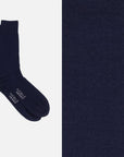 Box of 6 Hircus goat cashmere Crew socks - All Blue