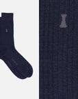 Michelangelo - Mèlange micro ribbed crew socks