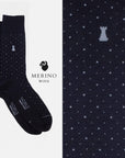 St. Moritz – Box mit 6 Socken aus Merinowolle – Gerippte & Pois