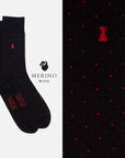 Machiavelli – Socken aus Merinowolle mit Pois