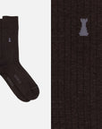 Michelangelo - Mèlange micro ribbed crew socks