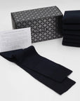 Box of 6 Chiffon Hircus goat cashmere Lightweight knee high socks - All Blue