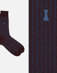 Dalì - Men's Crew Sock with Artistic Ribs in Filoscozia®