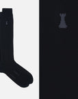Dante – Men's Wide-Rib Knee-High Socks in noble cotton yarn, Filoscozia®