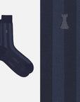 Dante – Men's Wide-Rib Crew Socks in noble cotton yarn, Filoscozia®