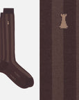 Dante – Men's Wide-Rib Knee-High Socks in noble cotton yarn, Filoscozia®