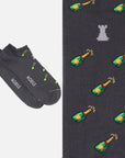 Ankle socks in pure Makò cotton - Drawings