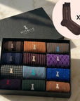 Box 12 paia calze corte uomo in Filoscozia® - Pattern iconici