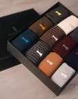 Box 12 Paar Socken – Mikrogerippt Nobile
