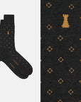 Mozart - Crew Sock in Tie Style in Filoscozia®