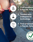 Odor-free Climatech Crew Socks for women with no-stress cuff