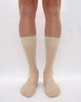 Chiffon in pure mulberry silk - Lightweight crew socks