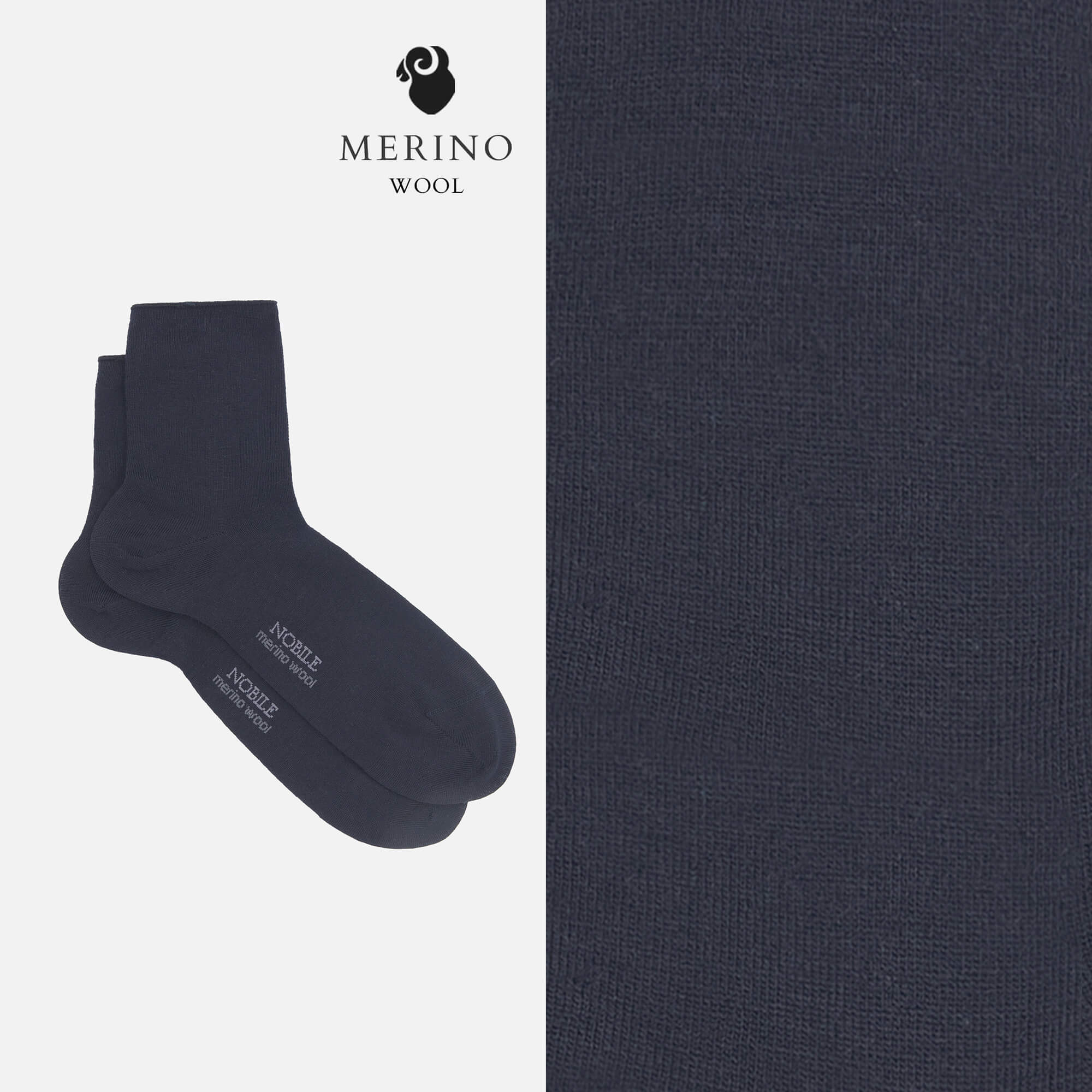 Ingrid – Calza con polsino no-stress in lana Merino a tinta unita