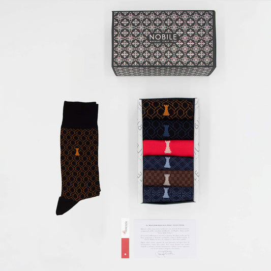 The Great Gatsby Box mit 6 Socken – Gemischte Designs