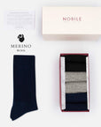 Weiche Sportsocken – Box mit 6 Paar Merinowolle-Sportsocken