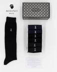 Merino Basic - Box da 6 calze lunghe in lana Merino tinta unita