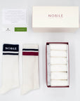 Basic Mix - Box of 6 sports socks in organic cotton