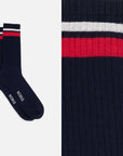 Harvard - Box of 6 striped sports socks in organic cotton