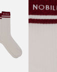 Basic Comfort - Box da 6 calze sportive in cotone bio con scritta Nobile