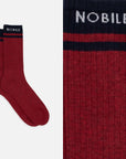 Sports socks in organic cotton with Nobile lettering
