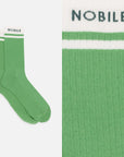 Le Mans - Box of 6 sports socks in organic cotton with Nobile lettering