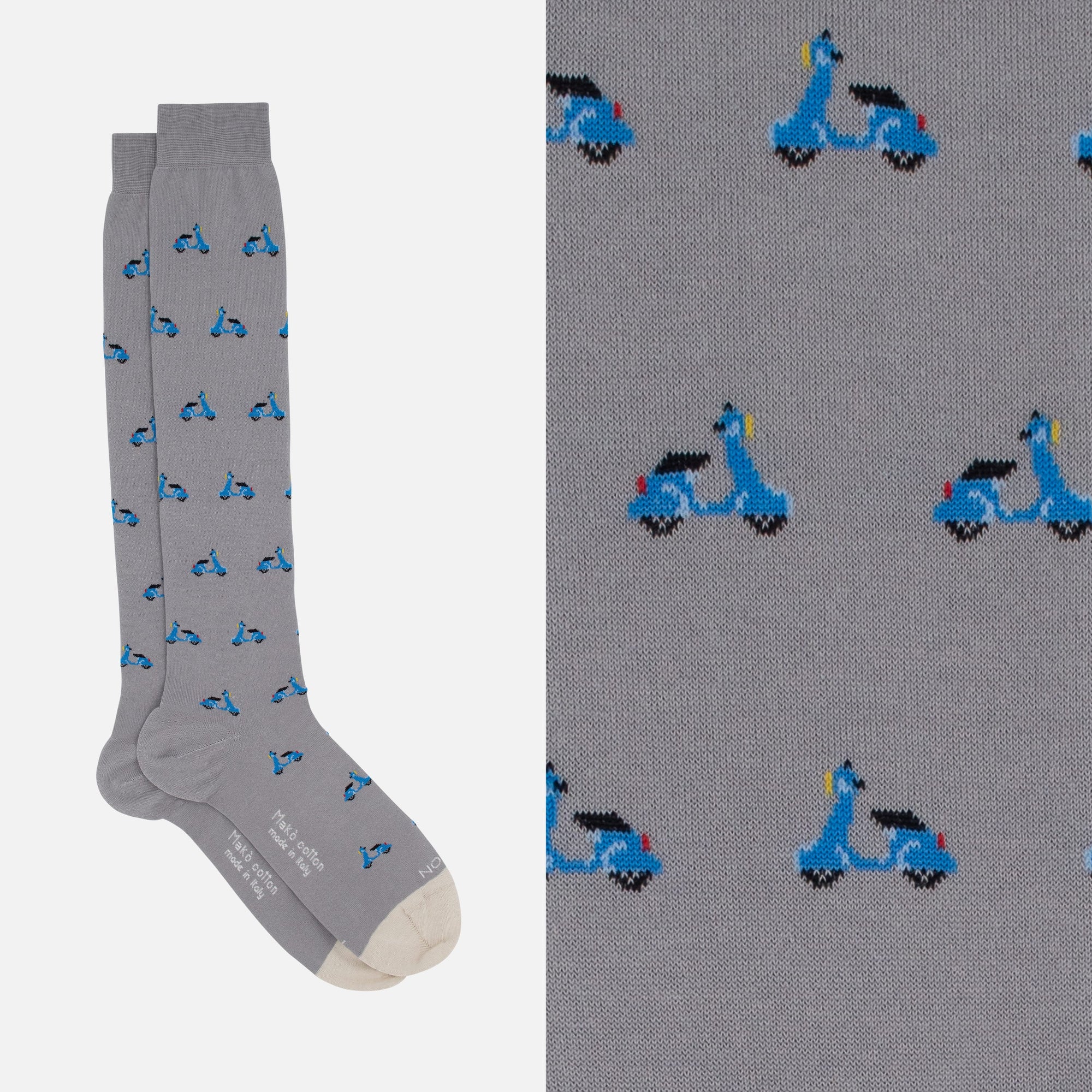 Scooter – Kniestrümpfe aus weicher Makò-Baumwolle mit Muster