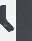 6er Pack Socken aus reiner Maulbeerseide – 2 x Blau/2 x Schwarz/2 x Anthrazit