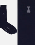 Wall Street Box of 6 crew socks - 2x Micro ribbed/2x Solid color/2x Mèlange