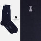 Blue Merino - Box of 6 crew socks in blue Merino wool