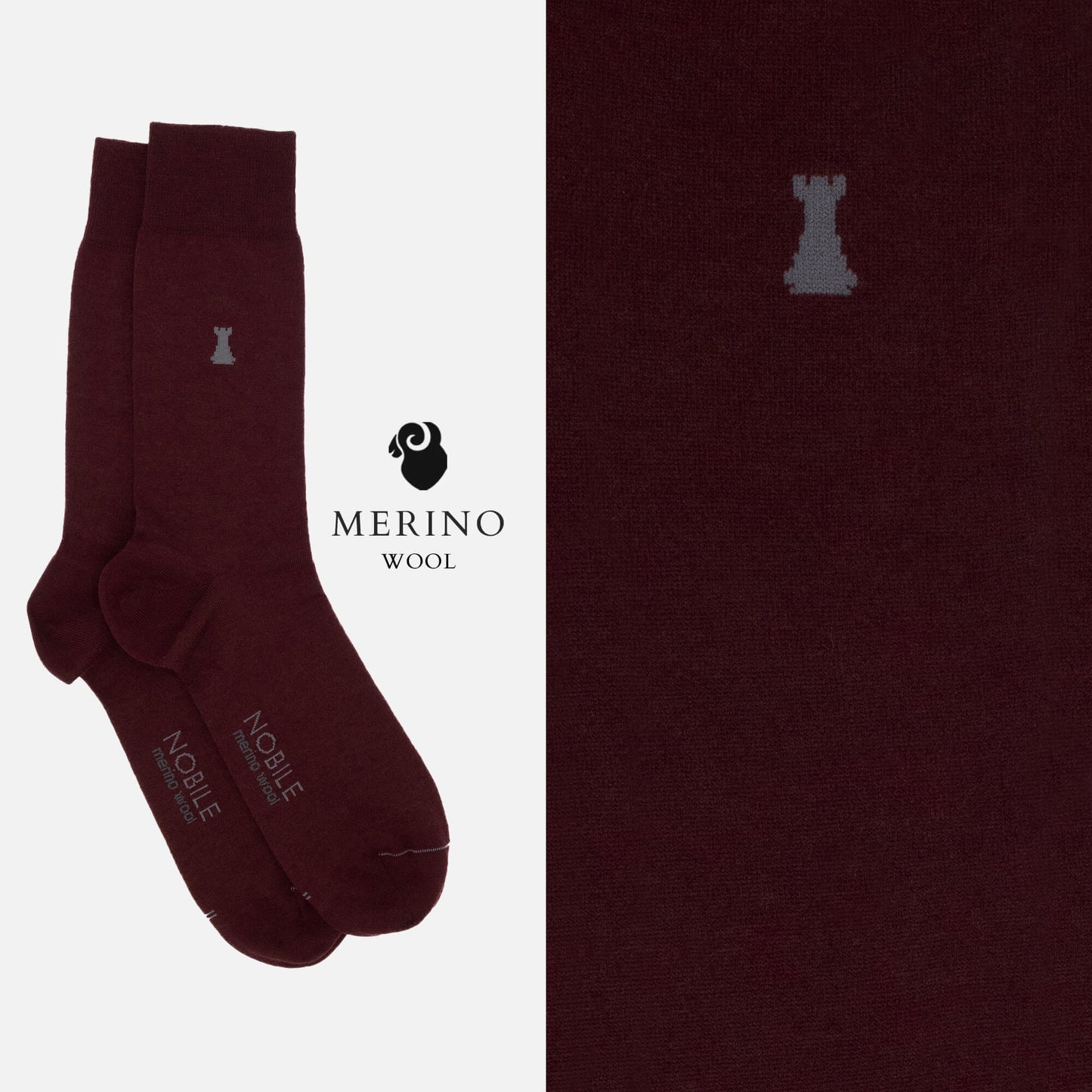 Colori di Lana - Box da 6 calze corte in lana Merino tinta unita
