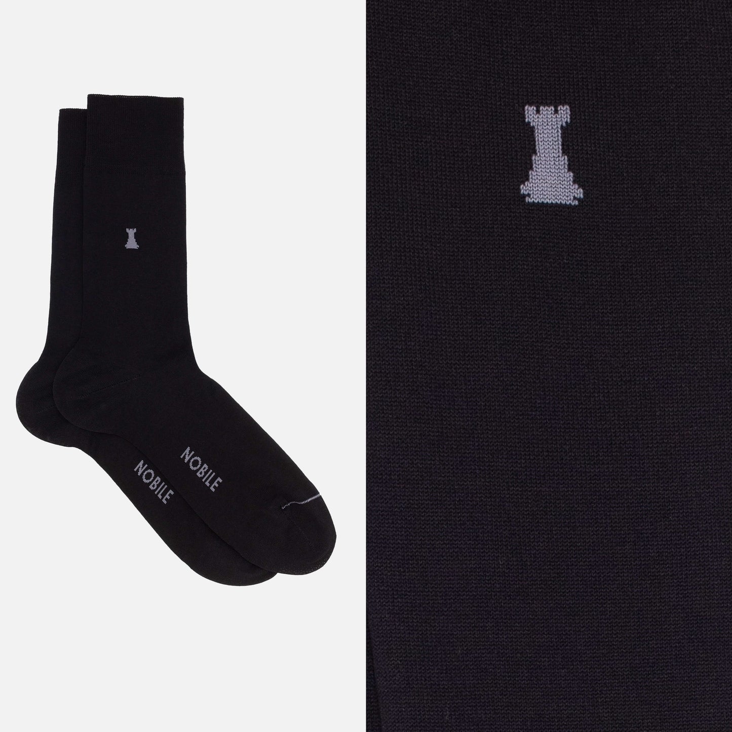 Royal Evening Box of 6 crew socks - Dots, Ribs, Solid Colors & Designs