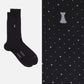 Louis XIV - Black crew socks with dots
