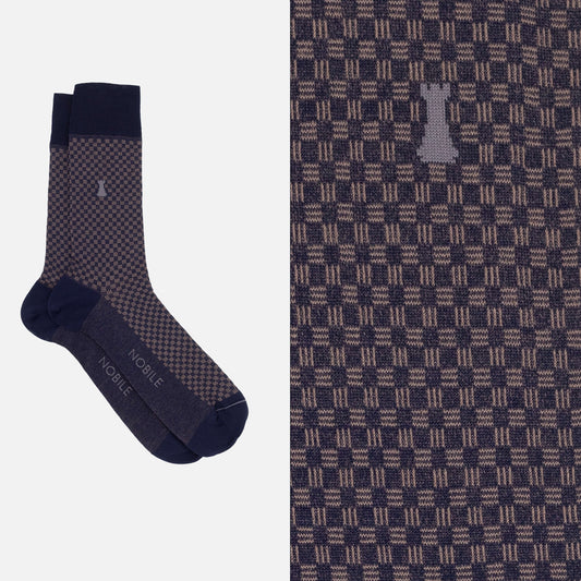 Bernini - Crew socks with geometric lines