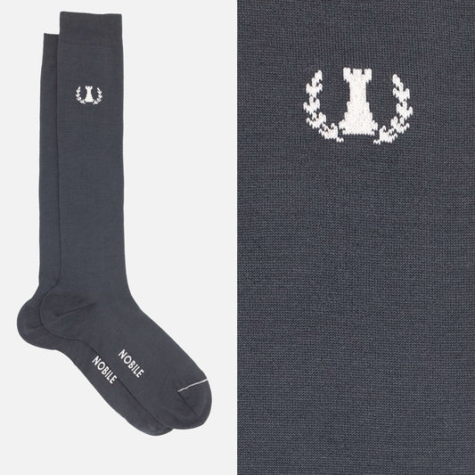 Marco Polo - Knee high socks in pure mulberry silk