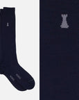 Wall Street Box of 6 knee high socks - 2x Micro ribbed/2x Solid color/2x Mèlange