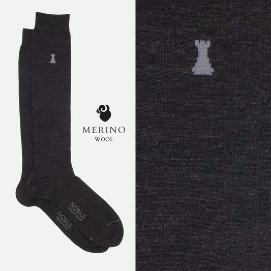 Vivaldi - Knee High socks in solid color Merino wool