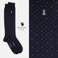 St. Moritz - Box of 6 knee high Merino wool socks - Ribs & Dots