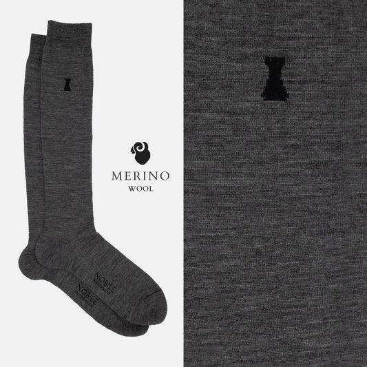 Vivaldi - Knee High socks in solid color Merino wool