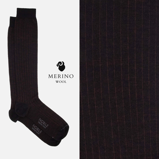Tiziano - Knee High socks in Merino wool with micro ribs
