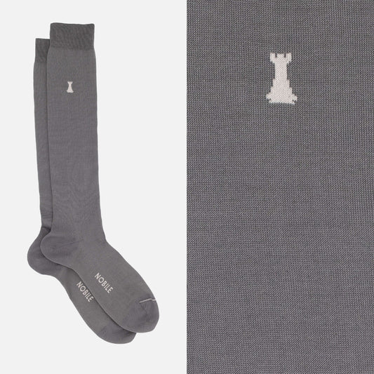 Federico II – Einfarbige Kniestrümpfe Socken