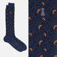 Royal Evening Box of 6 knee high socks - Dots, Ribs, Solid Colors & Designs
