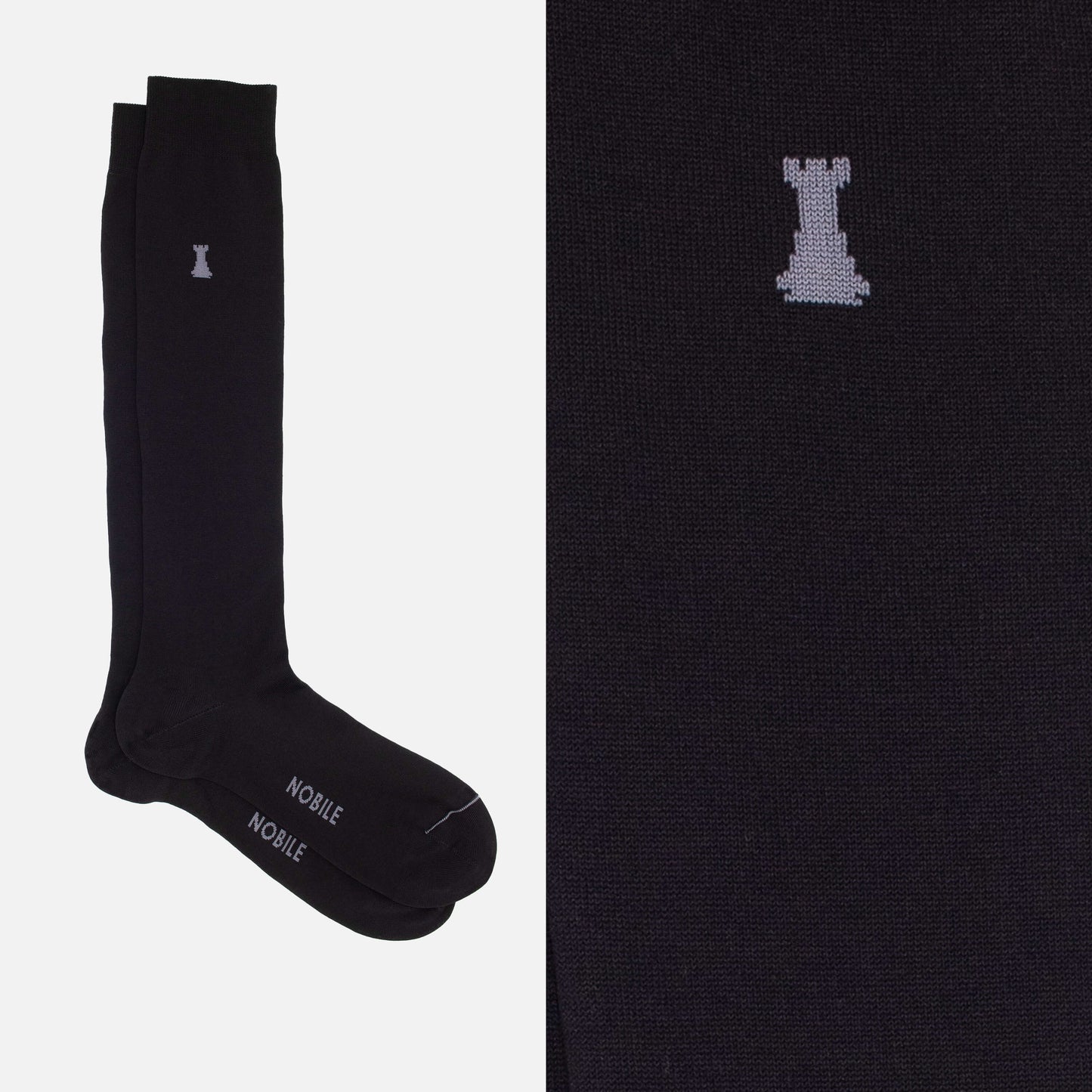 Daily Office Box of 6 knee high socks- 3x solid color & 3x Micro Ribs