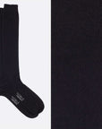 Box of 6 Hircus goat cashmere knee high socks - All Black