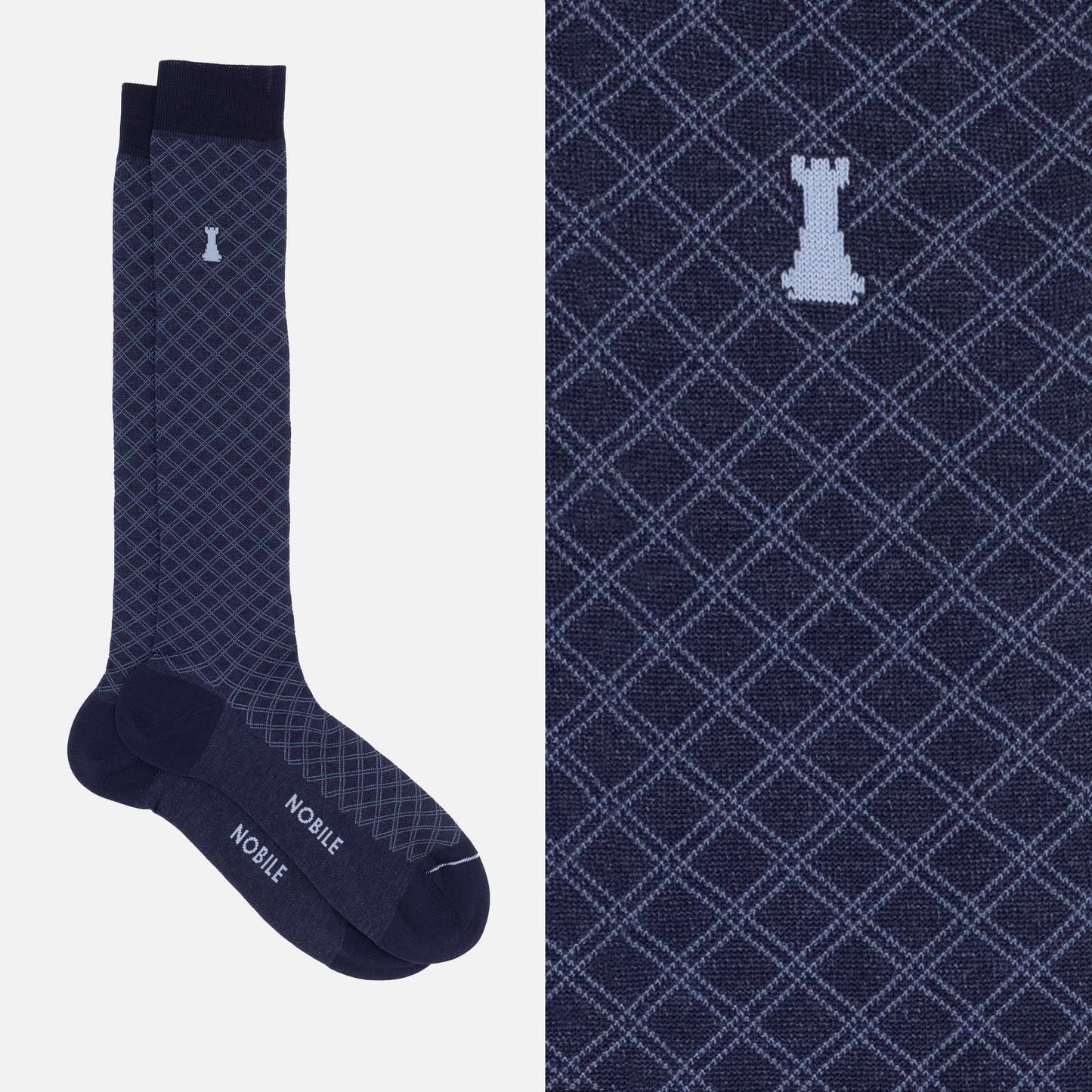 Royal Evening Box of 6 knee high socks - Dots, Ribs, Solid Colors & Designs