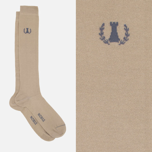 Marco Polo - Knee high socks in pure mulberry silk