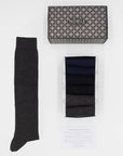 Box of 6 Hircus goat cashmere knee high socks - 2 x Blue/2 x Black/2 x Anthracite
2 x Anthracite