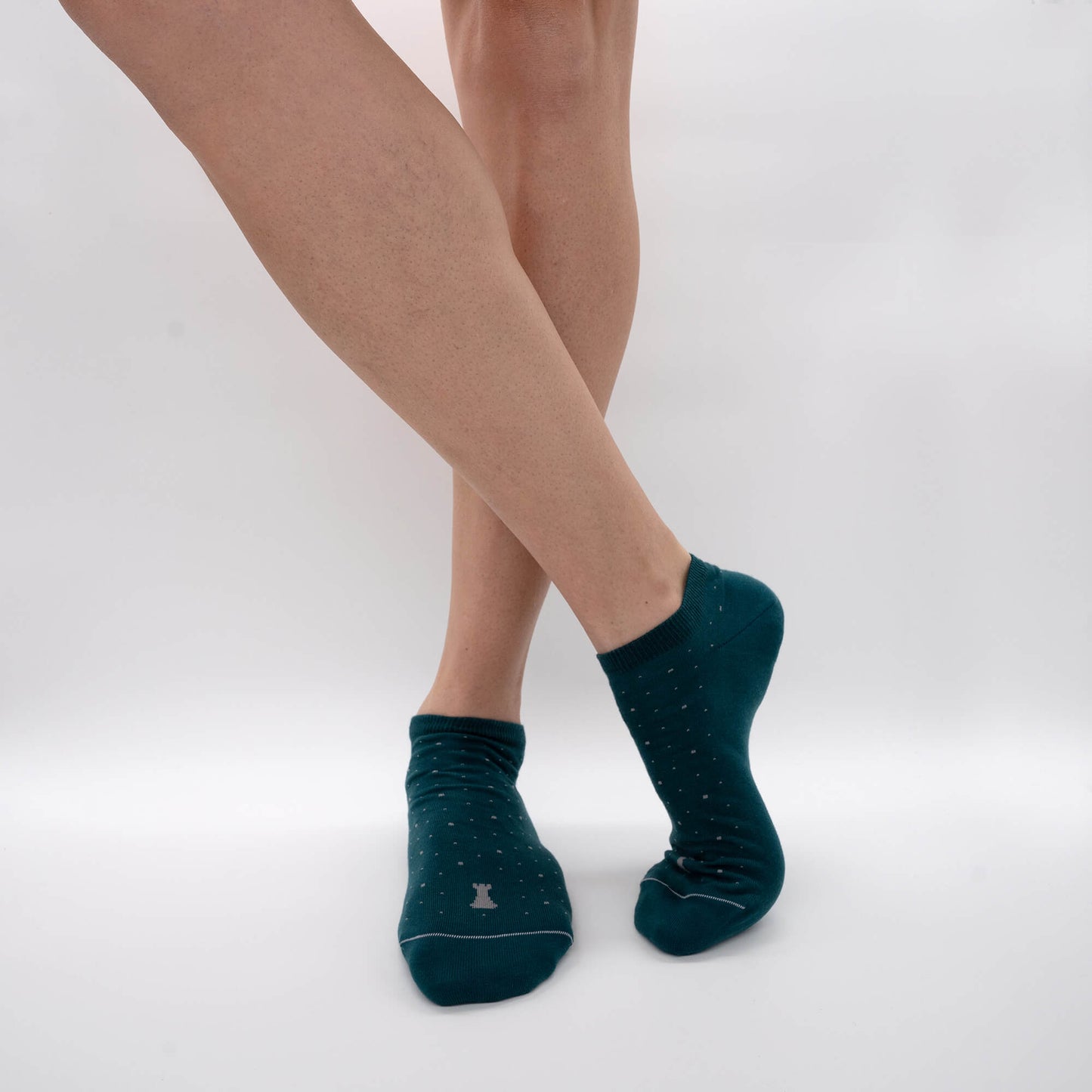 Sneakersocken aus reiner Makò-Baumwolle – Tupfen